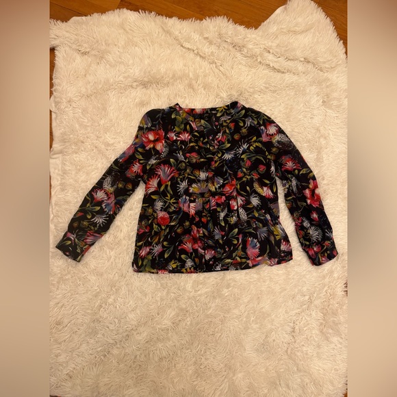 J Crew Silk Ruffle Shirt, Medium - Picture 1 of 6